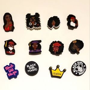Black Girl Magic Custom 12 Piece Crocs Jibbitz Bundle